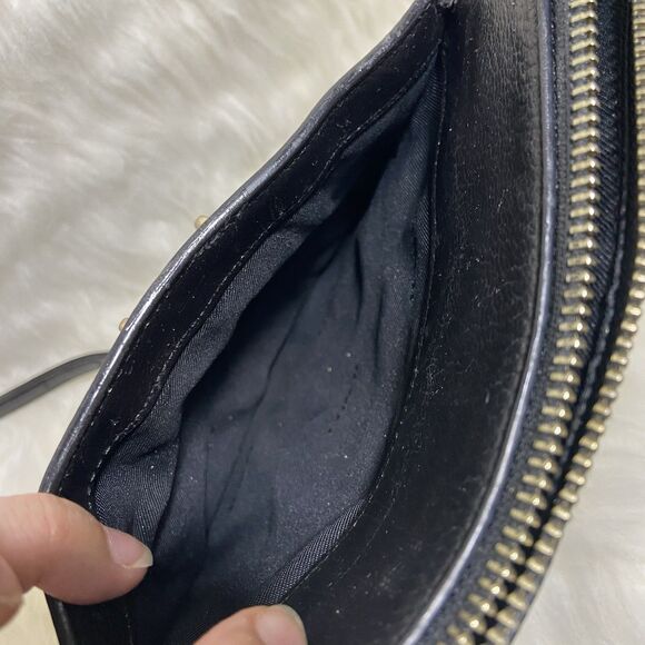 Coach Swagger Swingpack Crossbody Purse Handbag Black Gold Womens - Picture 6 of 12